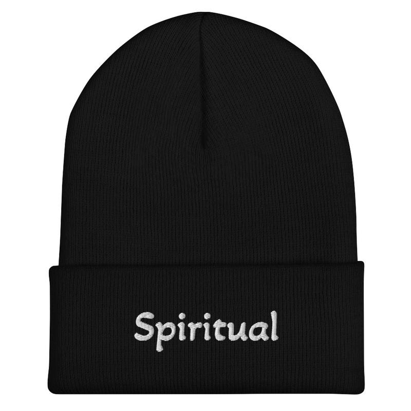 Spiritual text beany hat