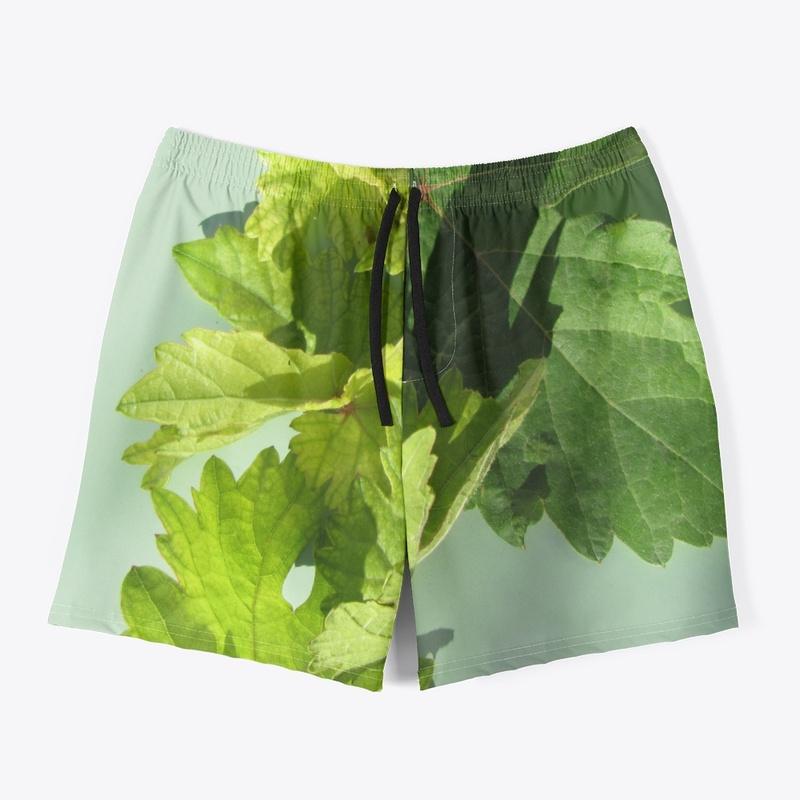 Swim trunks nature fig leaf